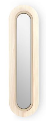 Lens LED Wandleuchte oval gestreckt Metallring in elfenbeinweiß LZF Lamps